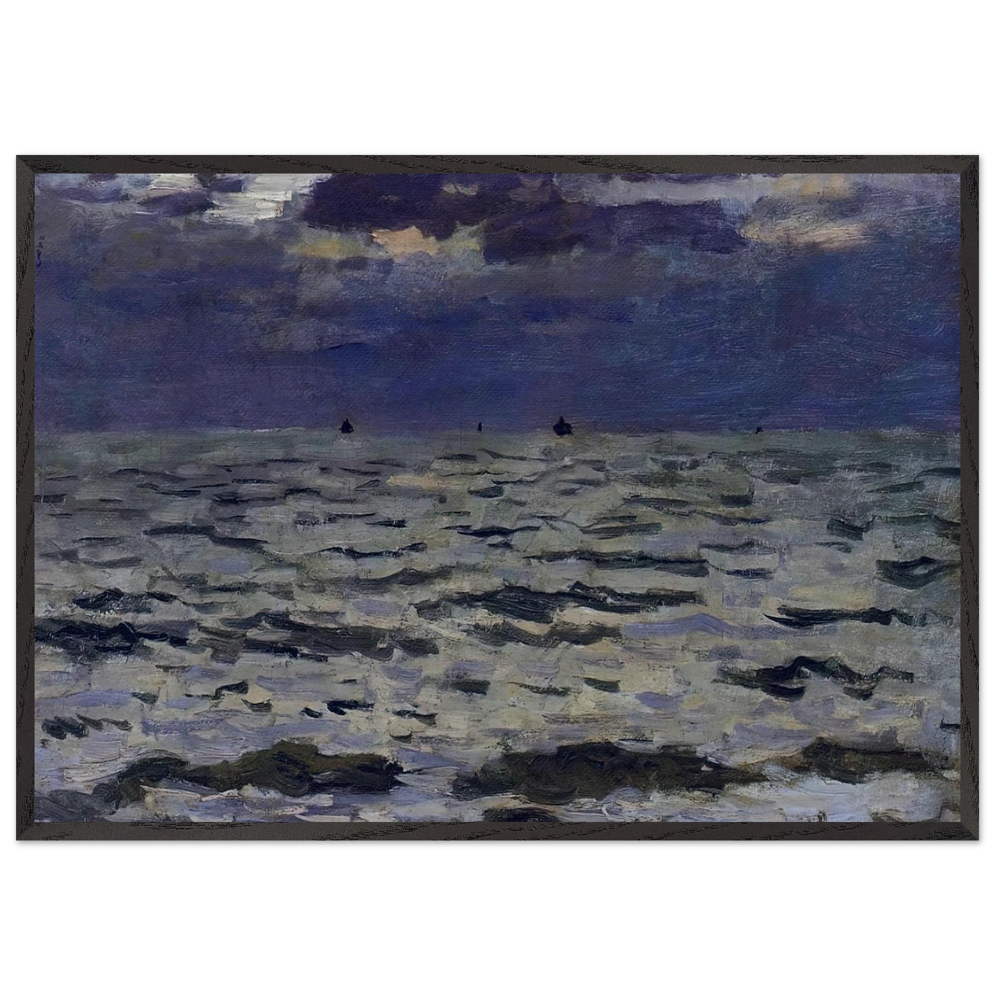 Seascape N2 - claude monet Framed Art Print – Black Wooden Frame - Default Title - -Framed Art Print