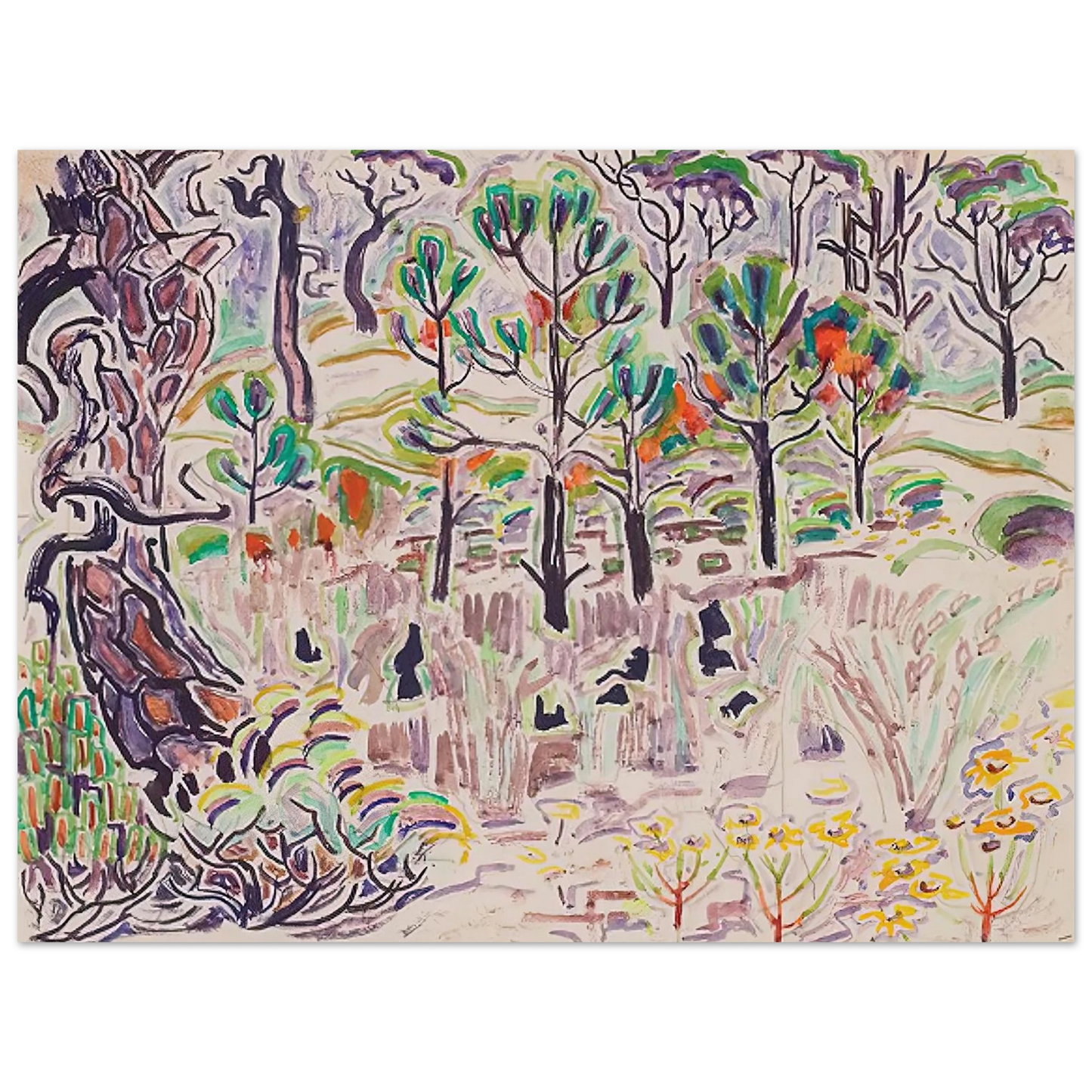 Walter Inglis Anderson - Walter Anderson Wall art - 15x20 cm / 6x8 Inches - Premium Wooden Framed Poster With Fine Art Paper - White frame