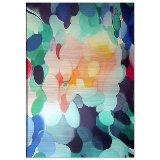 Golden Center in the Ladder - Alice Baber Brushed Aluminum Print - 70x100 cm / 28x40 inches | Alice Baber Aluminum Print | Alice Baber Prints