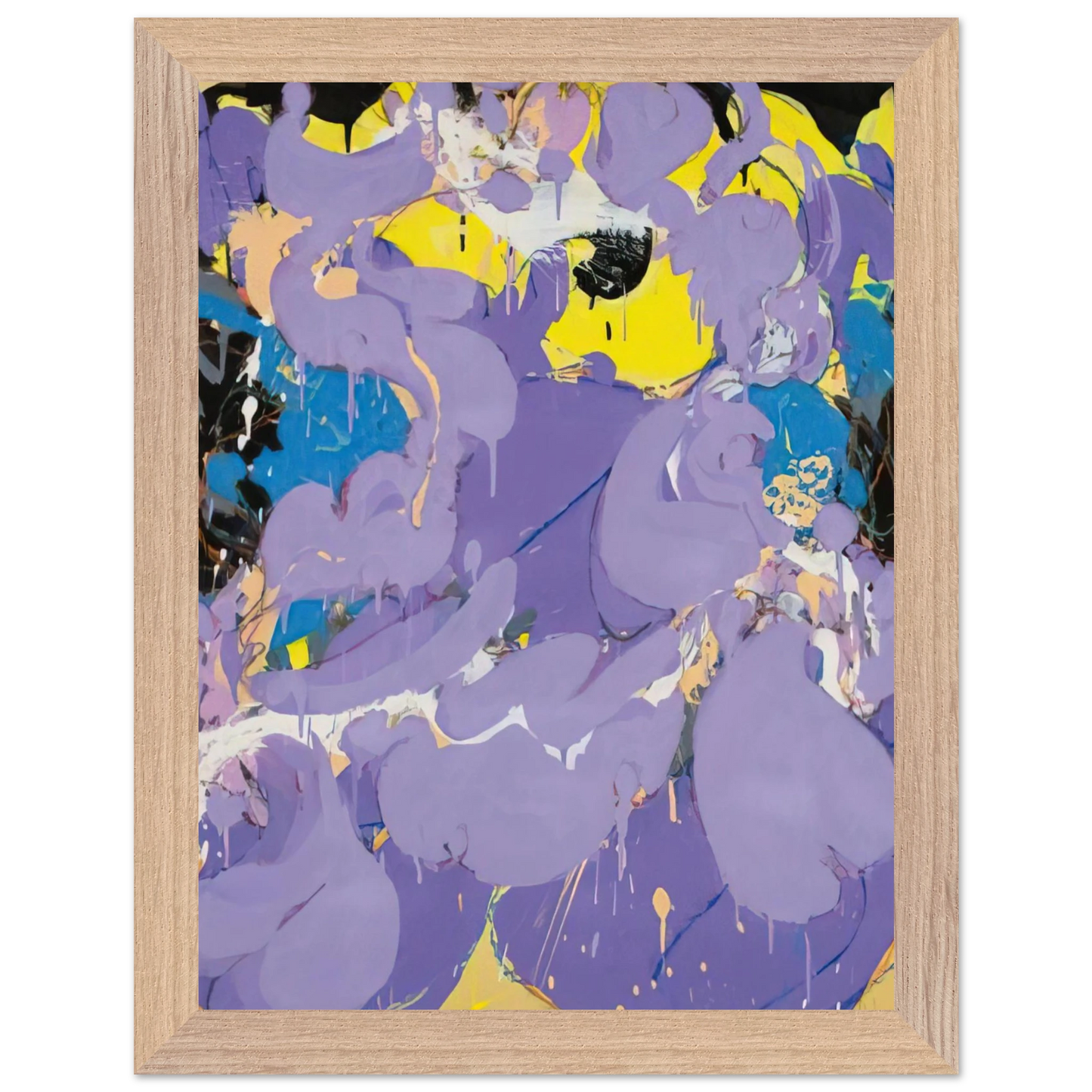 Helen Frankenthaler - Untitled - 1978 Wall art - 13x18 cm / 5x7 inches - Premium Wooden Framed Poster With Fine Art Paper - White frame