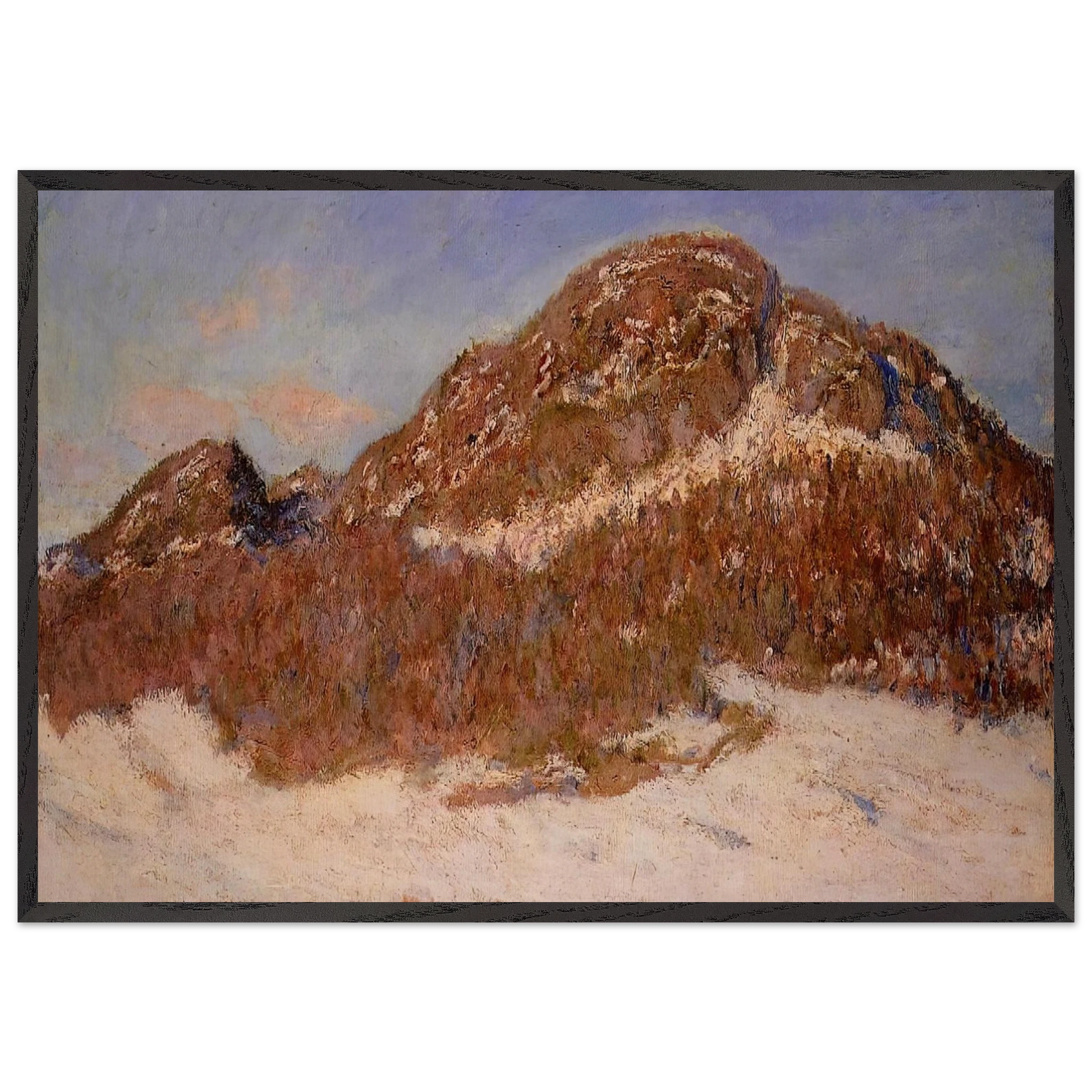 Mount Kolsaas 3 - claude monet Framed Art Print – Black Wooden Frame - Default Title - -Framed Art Print