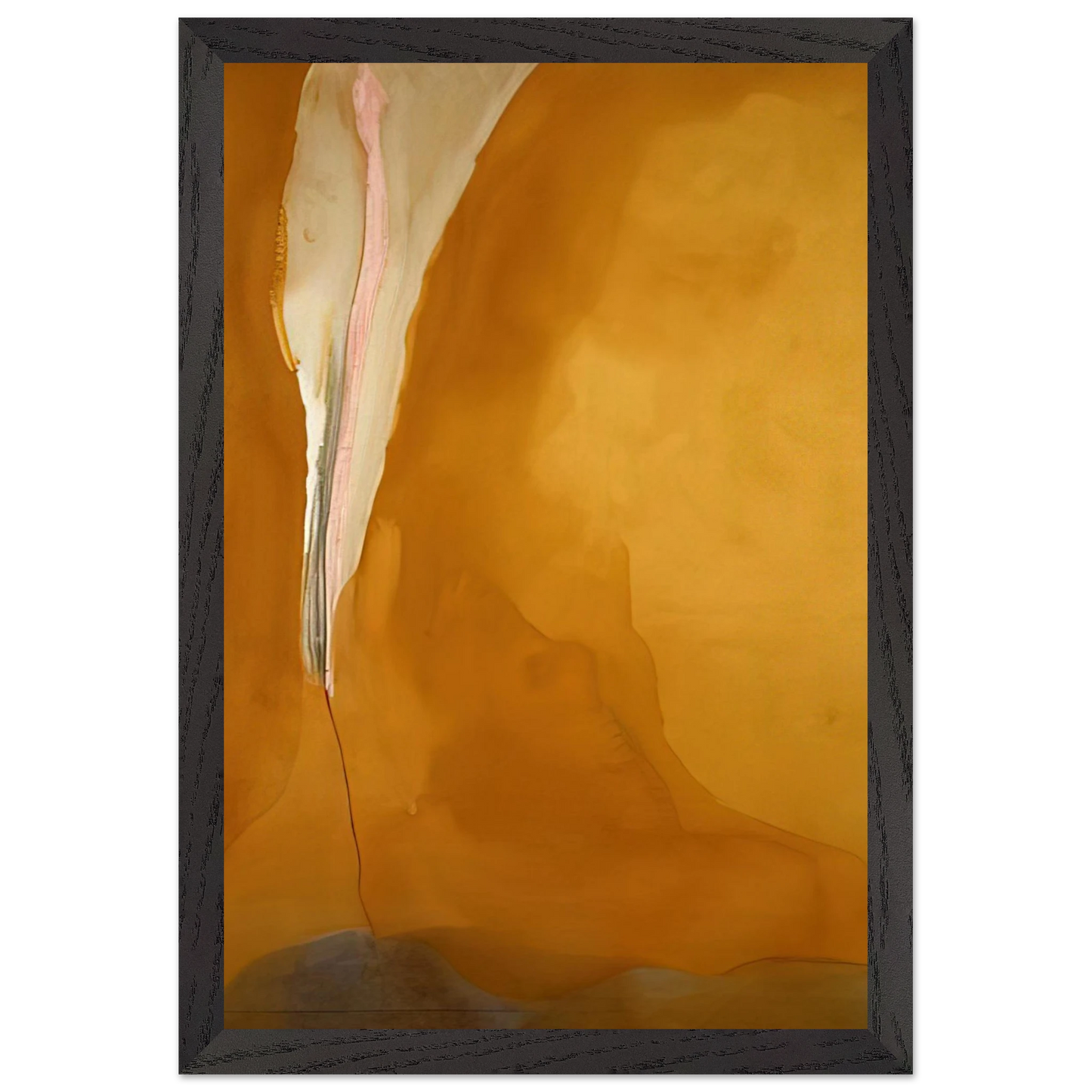 Helen Frankenthaler - Coral Wedge - 1972 Wall art - 70x70 cm / 28x28 inches - Premium Wooden Framed Poster With Fine Art Paper - Wood frame