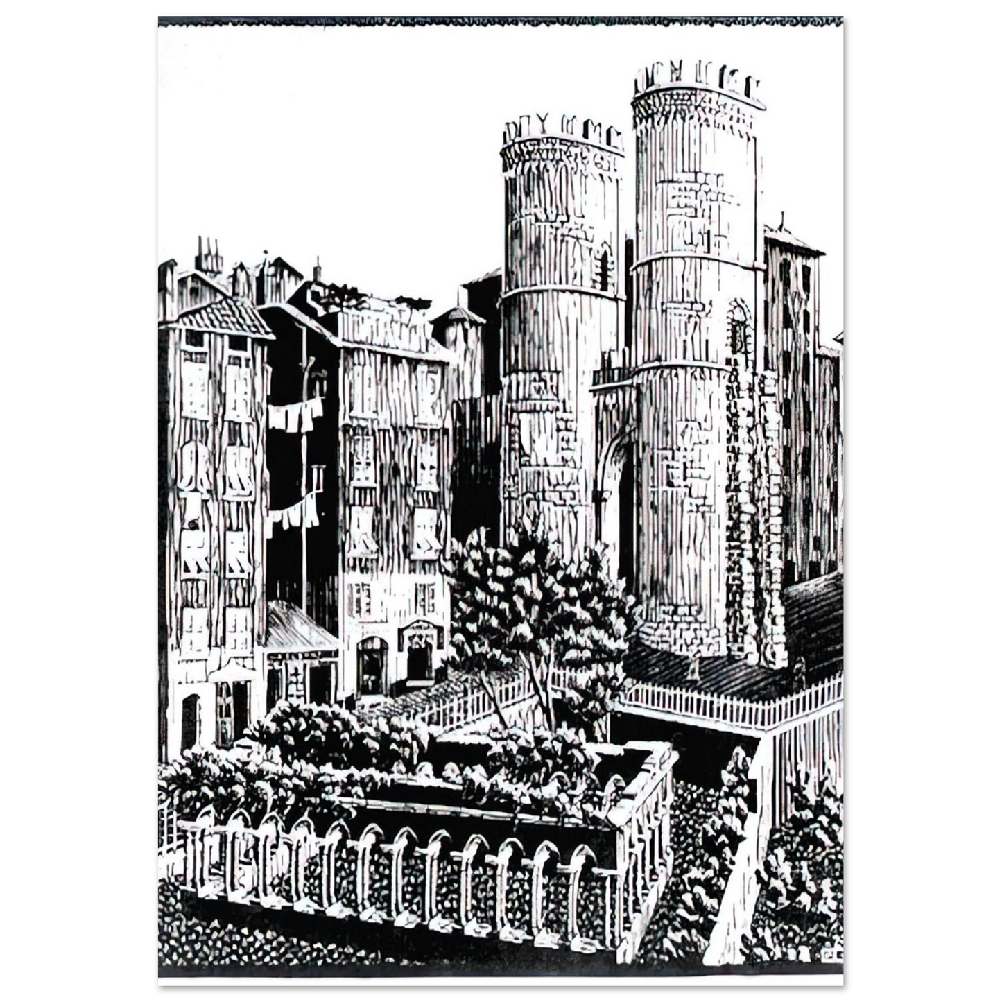 MC Escher - ESCHER (25) Wall Art - 60x80 cm / 24x32 inches - Premium Wooden Framed Poster With Fine Art Paper - White frame