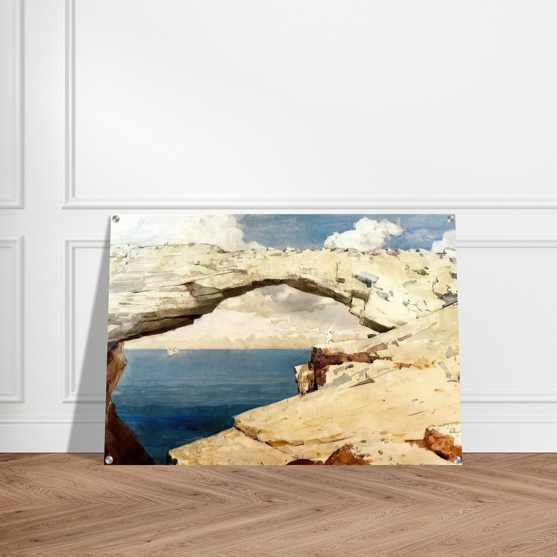 GLASS WINDOWS BAHAMAS 1885 - Winslow Homer Acrylic Print - 70x100 cm / 28x40″ inches | Winslow Homer Wall Art | Winslow Homer Prints