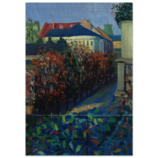 BLICK AUS DER BONNER WOHNUNG - Gabriele Munter Brushed Aluminum Print - 70x100 cm / 28x40 inches | Gabriele Munter Aluminum Print | Gabriele Munter Prints