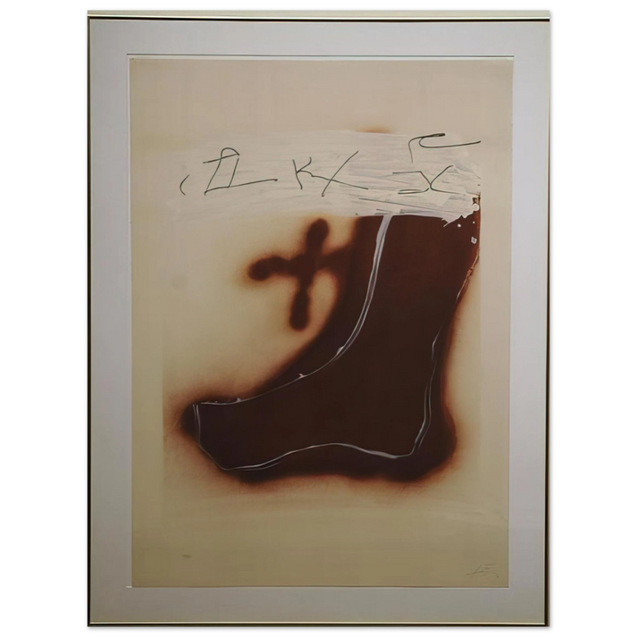 Antoni Tapies - PIED MARRON 1982  75x100 cm / 30x40inches Fine Art Poster