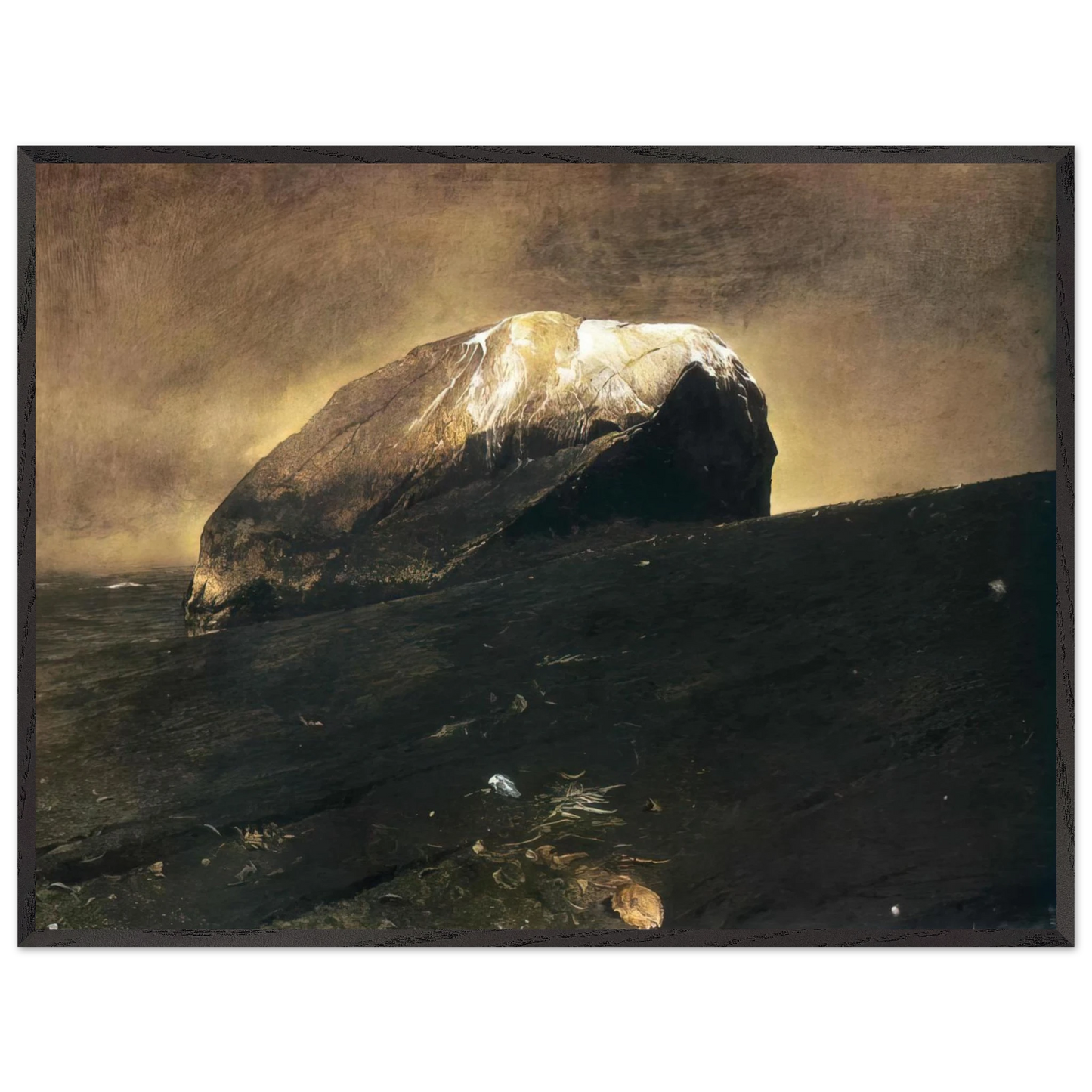 Andrew Wyeth - NOT DETECTED 42 Wall Art - 30x40 cm / 12x16 inches - Premium Wooden Framed Poster With Fine Art Paper - Black frame