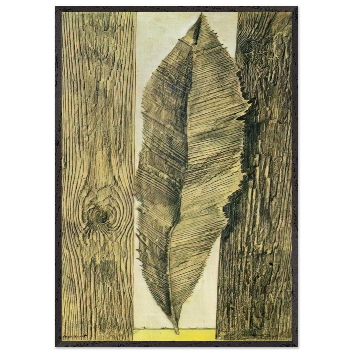 Leaf customs - Max Ernst Framed Art Print – Black Wooden Frame - Default Title - -Framed Art Print