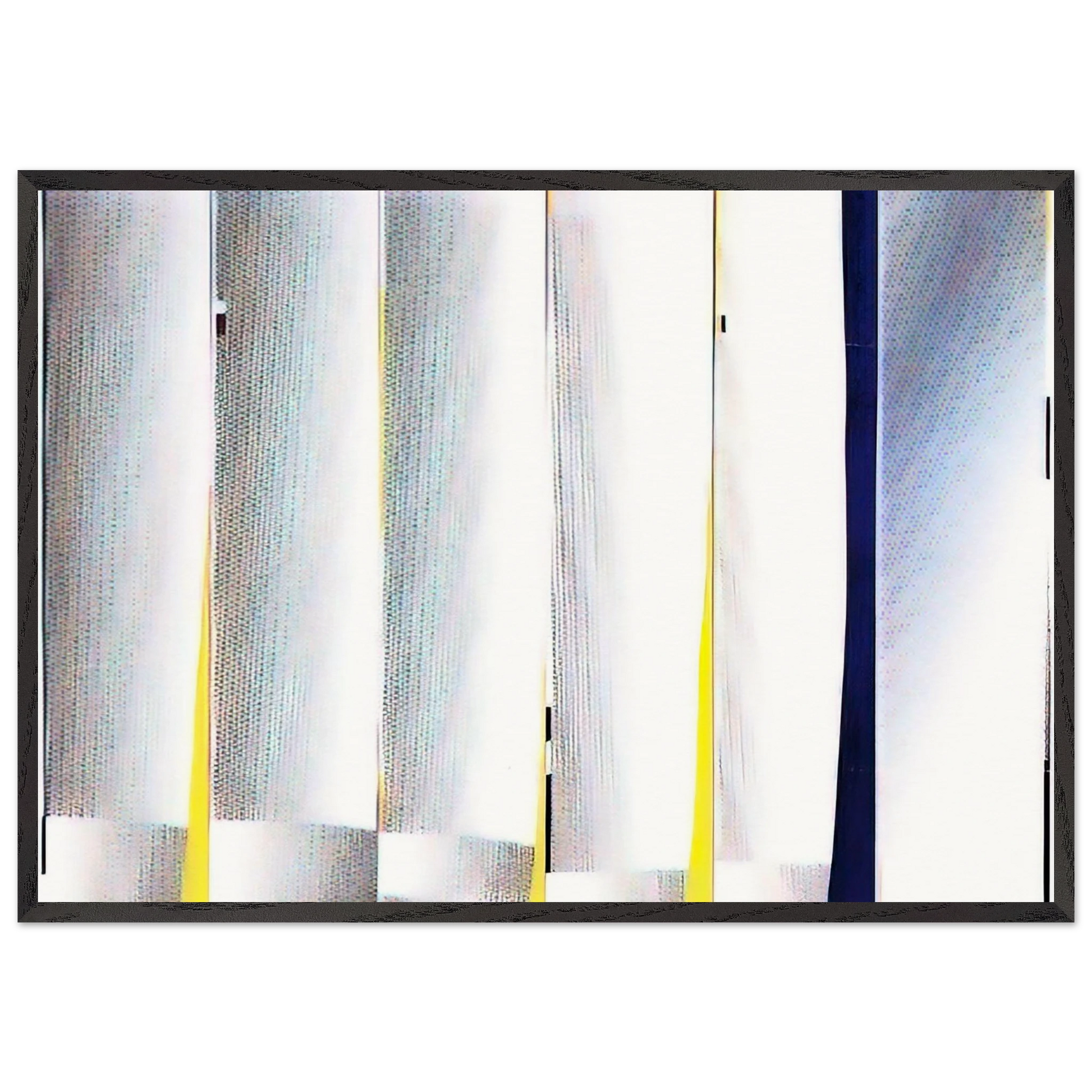 MIRROR SIX PANELS 3 1971 - Roy Lichtenstein Framed Art Print – Black Wooden Frame - Default Title - -Framed Art Print