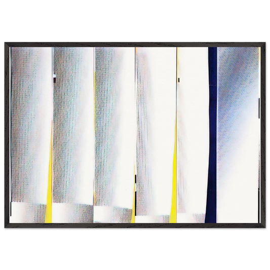 MIRROR SIX PANELS 3 1971 - Roy Lichtenstein Framed Art Print – Black Wooden Frame - Default Title - -Framed Art Print