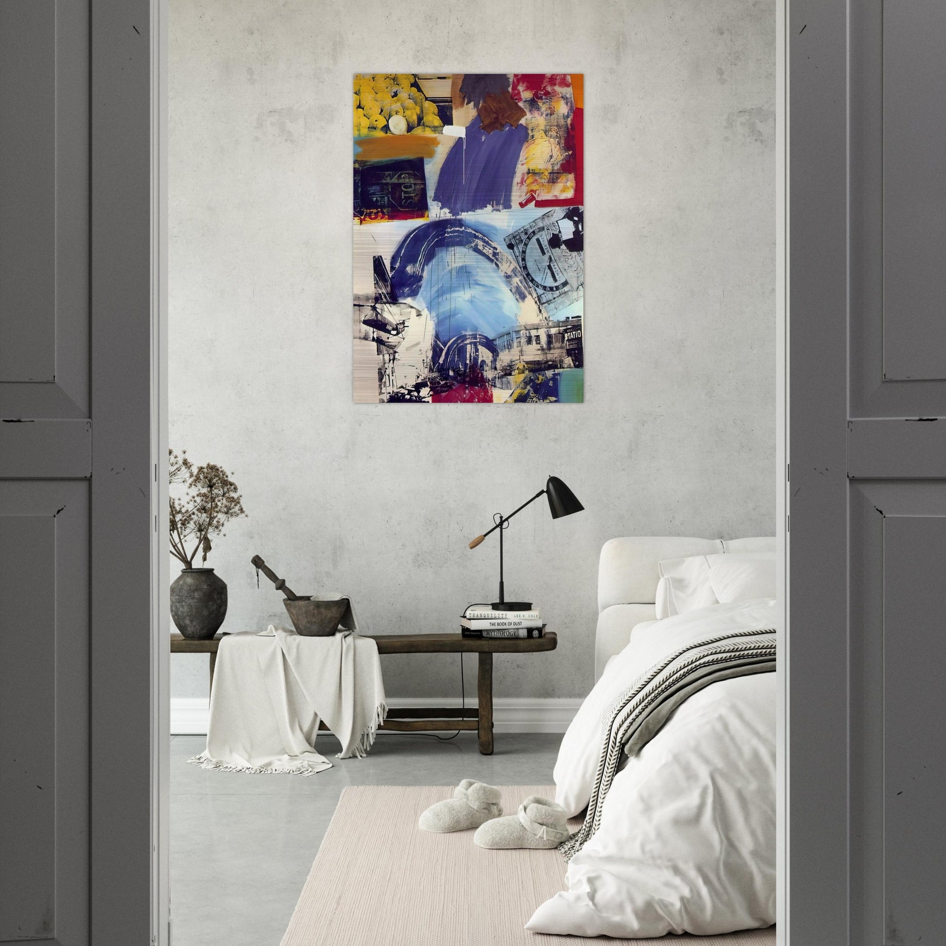 HARBOR - Robert Rauschenberg Brushed Aluminum Print - 70x100 cm / 28x40 inches | Robert Rauschenberg Aluminum Print | Robert Rauschenberg Prints