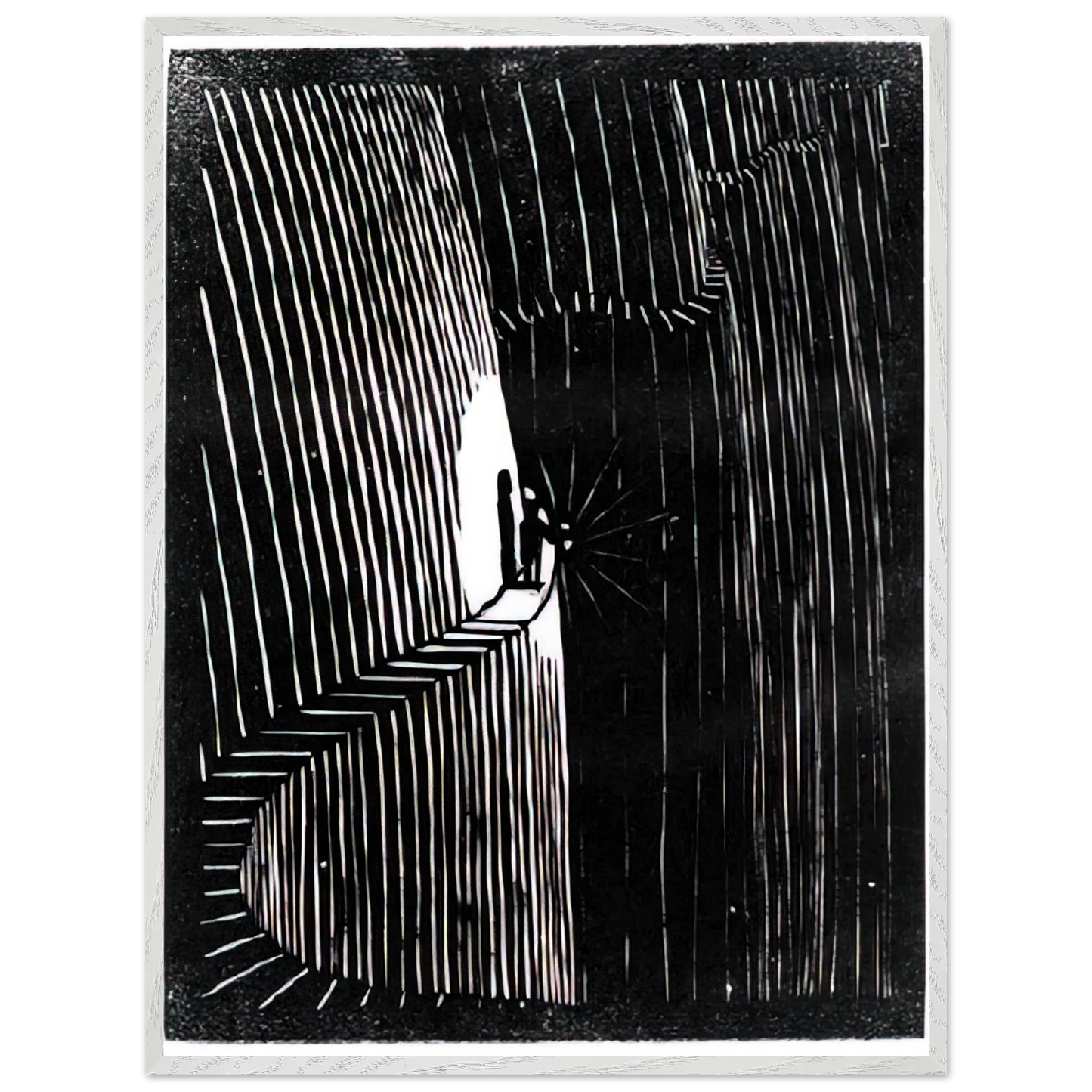 MC Escher - ESCHER (7) Wall Art - 60x80 cm / 24x32 inches - Premium Wooden Framed Poster With Fine Art Paper - Wood frame