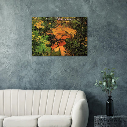 Entrance to a Quarry - Vincent van Gogh Brushed Aluminum Print - 70x100 cm / 28x40 inches | Vincent van Gogh Aluminum Print | Vincent van Gogh Prints