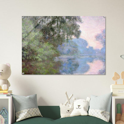Morning on the Seine near Giverny - claude monet Acrylic Print - 70x100 cm / 28x40″ inches