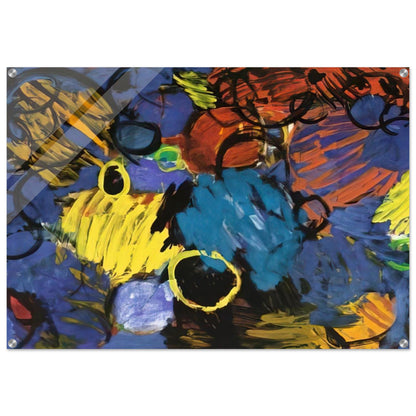 Motion - 1962 - Ernst Wilhelm Nay Acrylic Print - 70x100 cm / 28x40″ inches | Ernst Wilhelm Nay Wall Art | Ernst Wilhelm Nay Prints