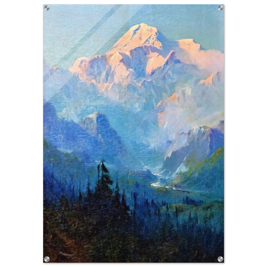 Mount McKinley, Sunset - Romanticism - Sydney Laurence Acrylic Print - 70x100 cm / 28x40″ inches | Sydney Laurence Wall Art | Sydney Laurence Prints