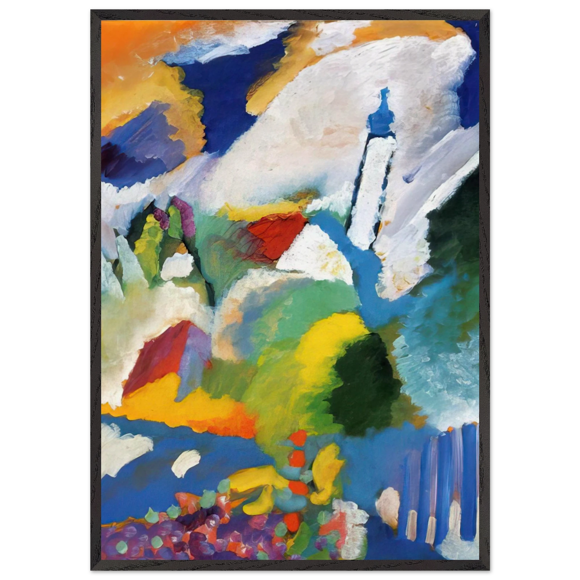 MURNAU WITH A CHURCH 1910 - Wassily Kandinsky Framed Art Print – Black Wooden Frame - Default Title - -Framed Art Print
