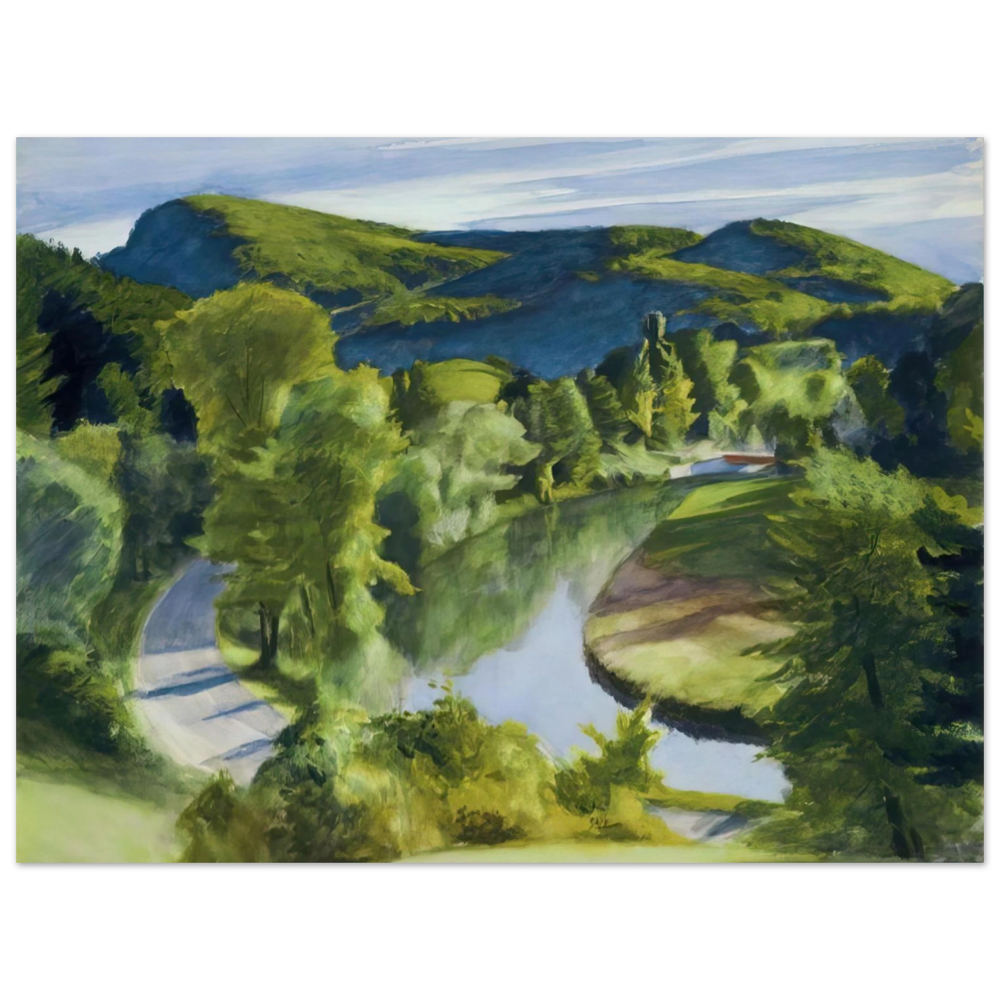 Edward Hopper - First Branch of the White River, Vermont Fine Art Poster - 13x18 cm / 5x7 inches