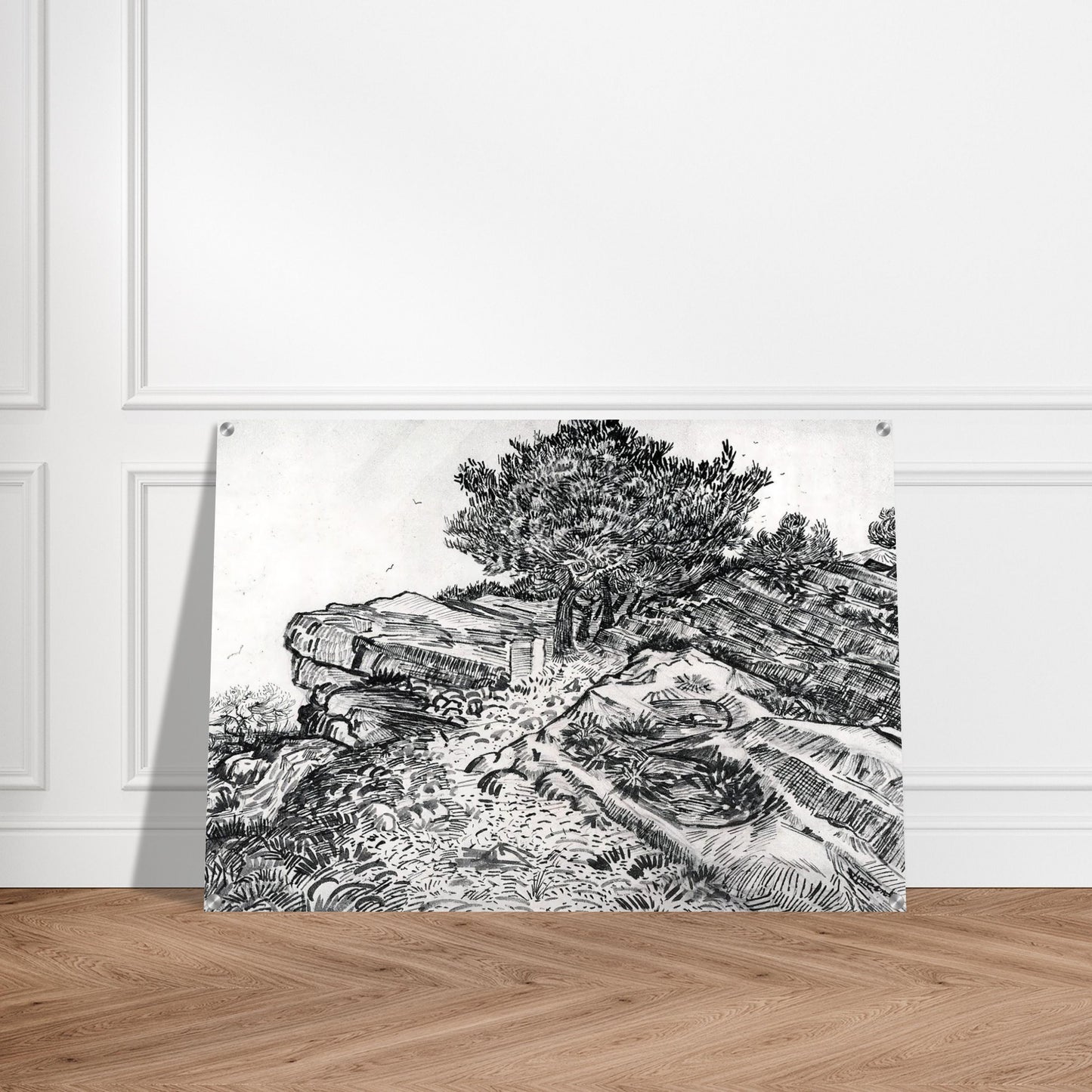 Montmajour - Vincent van Gogh Acrylic Print - 70x100 cm / 28x40″ inches