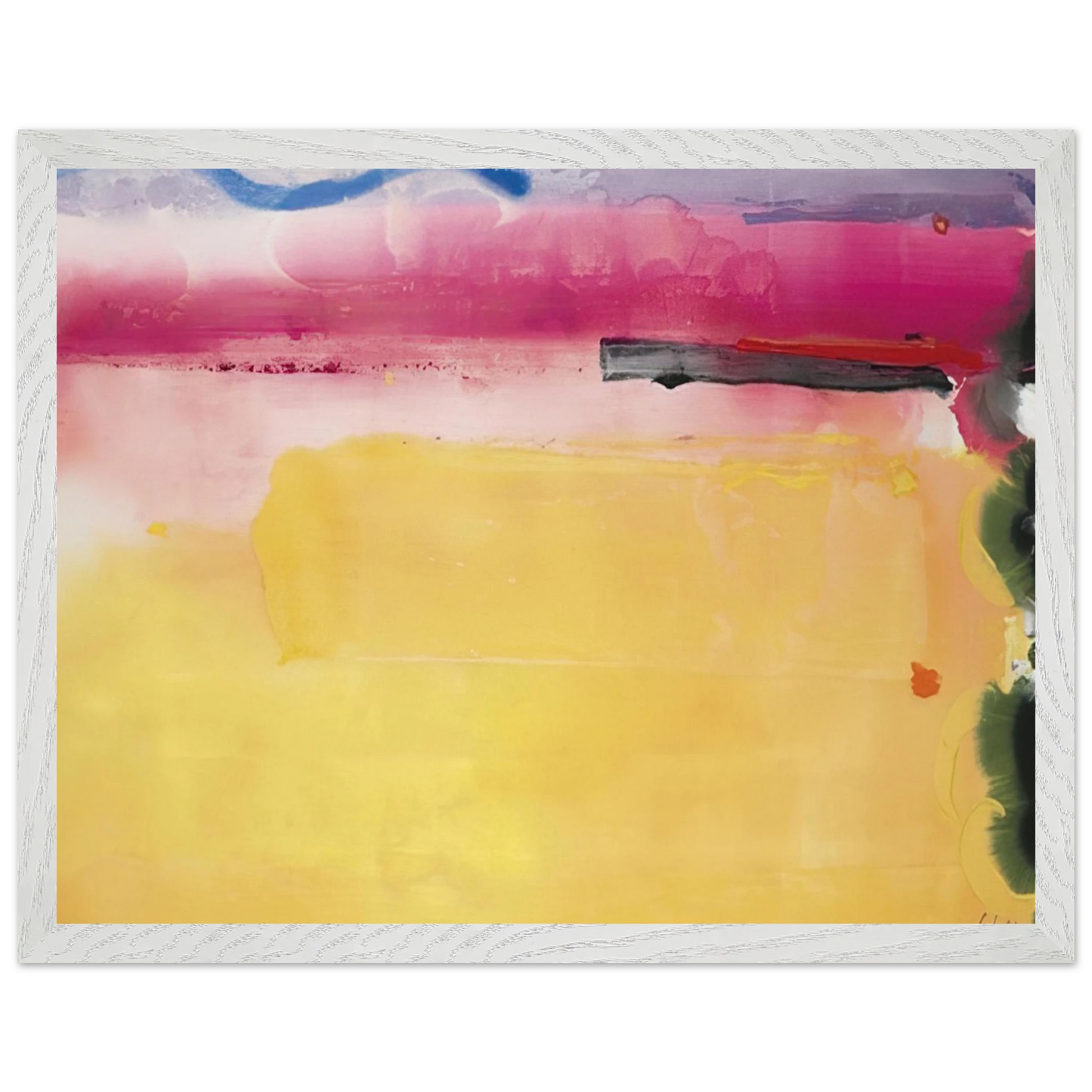 Helen Frankenthaler - Black-Eyed Susan - 1988 Wall art - 21x29.7 cm / 8x12" - Premium Wooden Framed Poster With Fine Art Paper - Wood frame