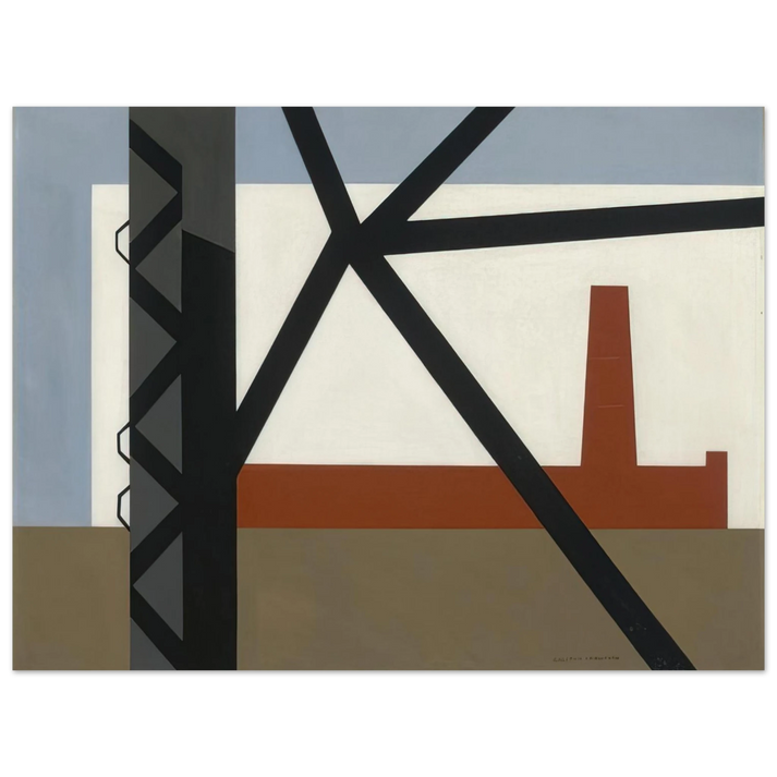 Ralston Crawford - From the Bridge - 1942  75x100 cm / 30x40inches Fine Art Poster