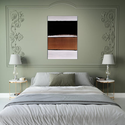 B-Walnut Stain - 1998 - Pierre Soulages Brushed Aluminum Print - 70x100 cm / 28x40 inches | Pierre Soulages Aluminum Print | Pierre Soulages Prints