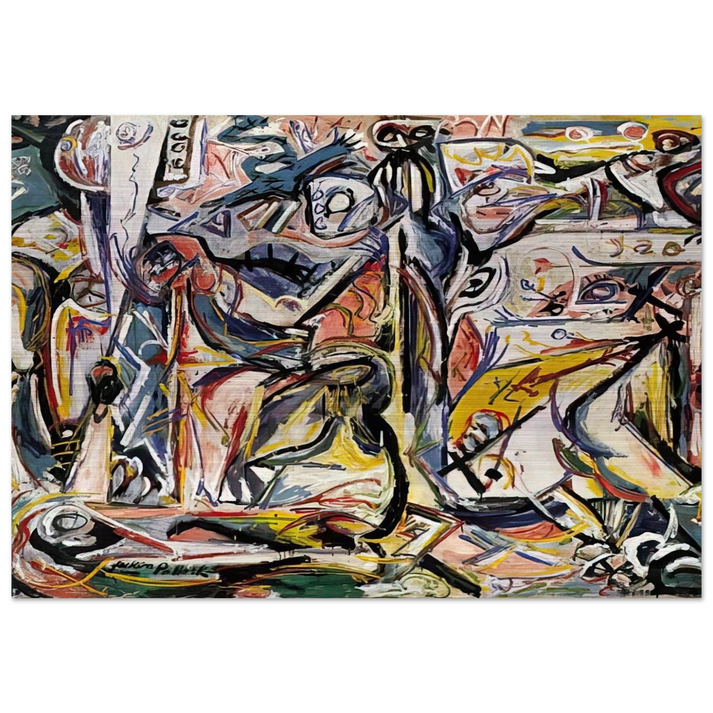 CIRCUMCISION JANUARY 1946 1 - Jackson Pollock Brushed Aluminum Print - 70x100 cm / 28x40 inches | Jackson Pollock Aluminum Print | Jackson Pollock Prints