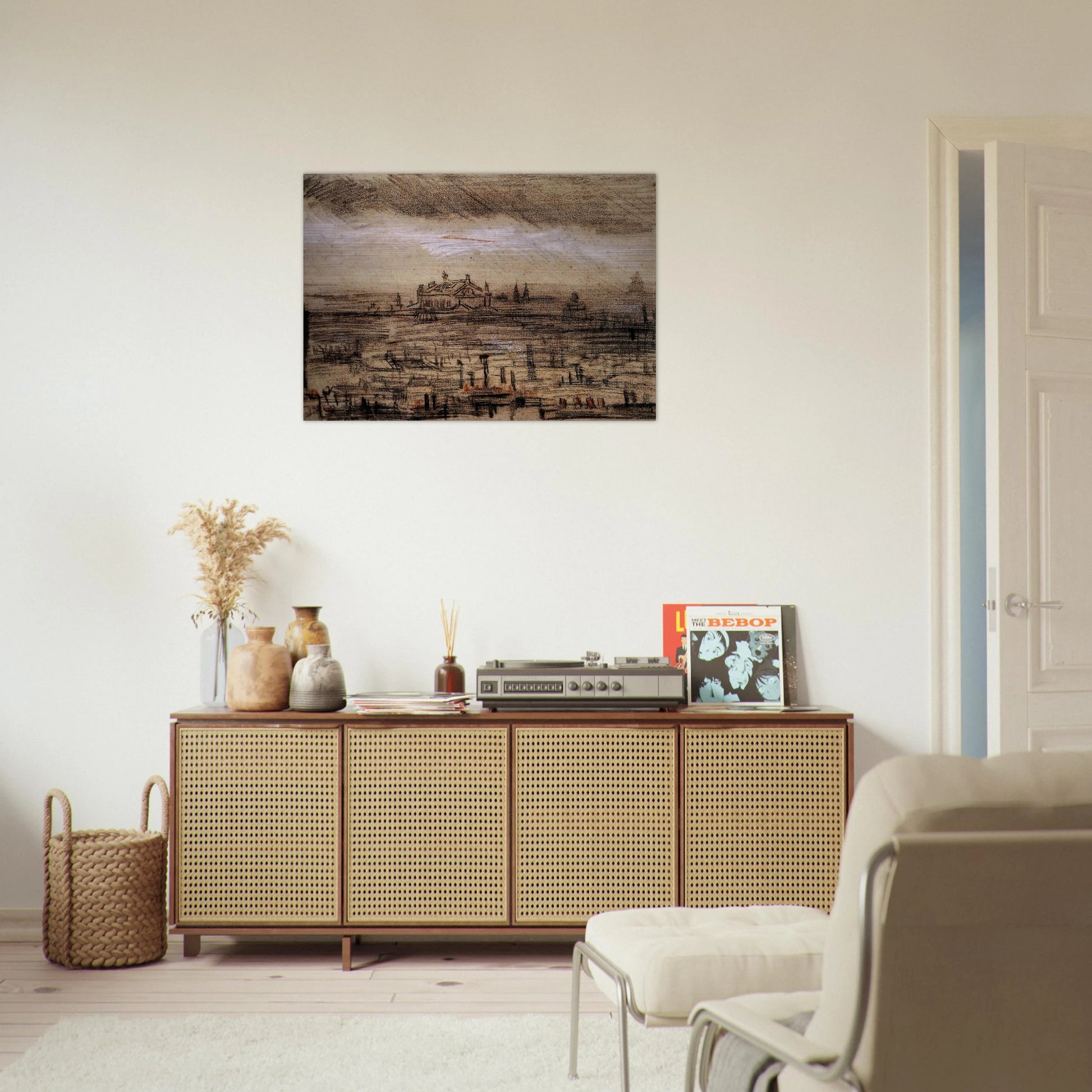 A View of Paris with the Op - Vincent van Gogh Brushed Aluminum Print - 70x100 cm / 28x40 inches | Vincent van Gogh Aluminum Print | Vincent van Gogh Prints