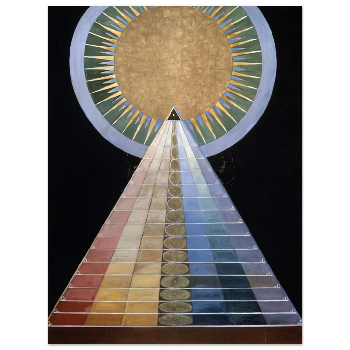 Hilma af Klint - ALTAR PAINTING 1915 Wall art - 30x45 cm / 12x18 Inches - Premium Wooden Framed Poster With Fine Art Paper - Wood frame