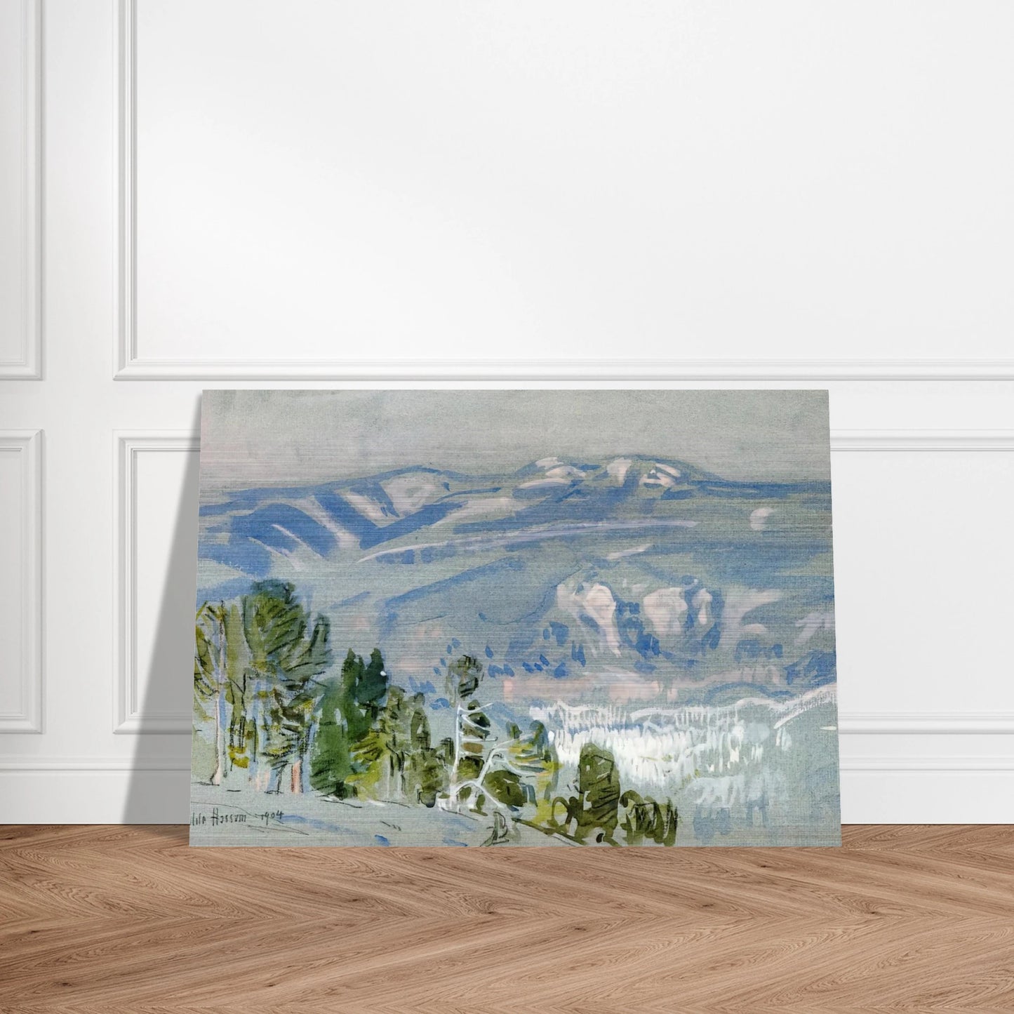 Looking towards Mount Adams from Mount Hood - Childe Hassam Brushed Aluminum Print - 70x100 cm / 28x40 inches | Childe Hassam Aluminum Print | Childe Hassam Prints