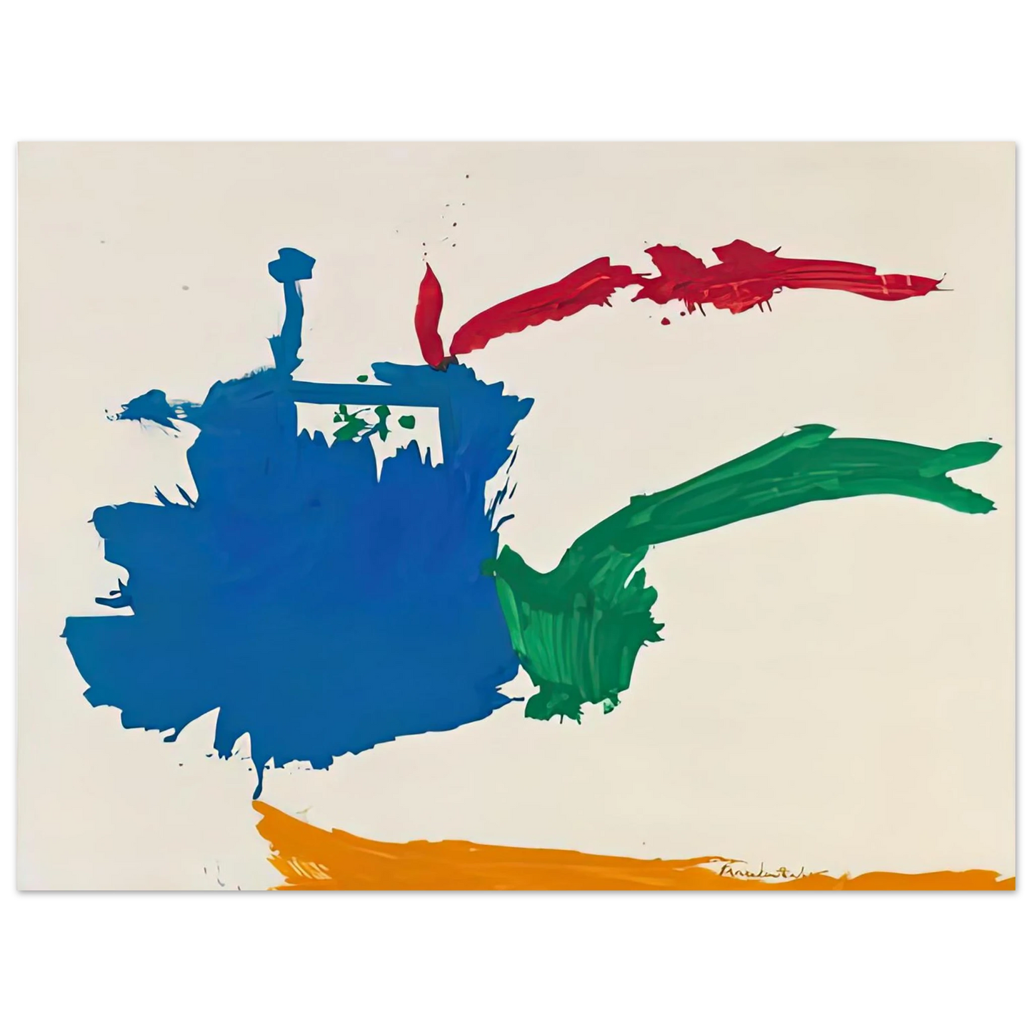 Helen Frankenthaler - Italian Beach, 1960- Wall Art - 30x40 cm / 12x16 inches - Fine Art Poster - -