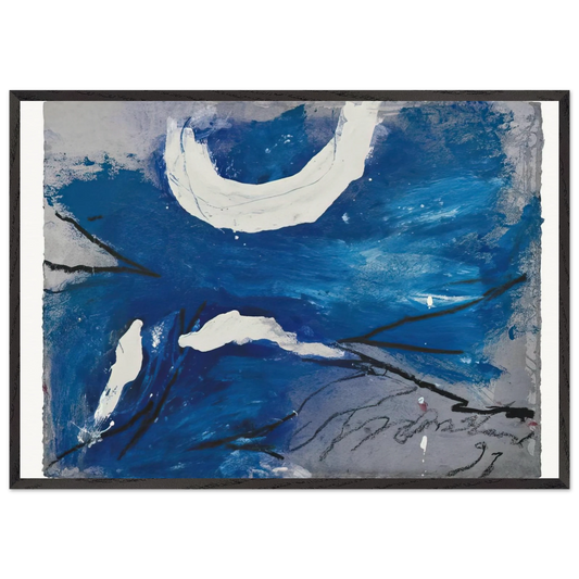 GG-10 - 1991 - Emil Schumacher Framed Art Print – Black Wooden Frame - Default Title - -Framed Art Print