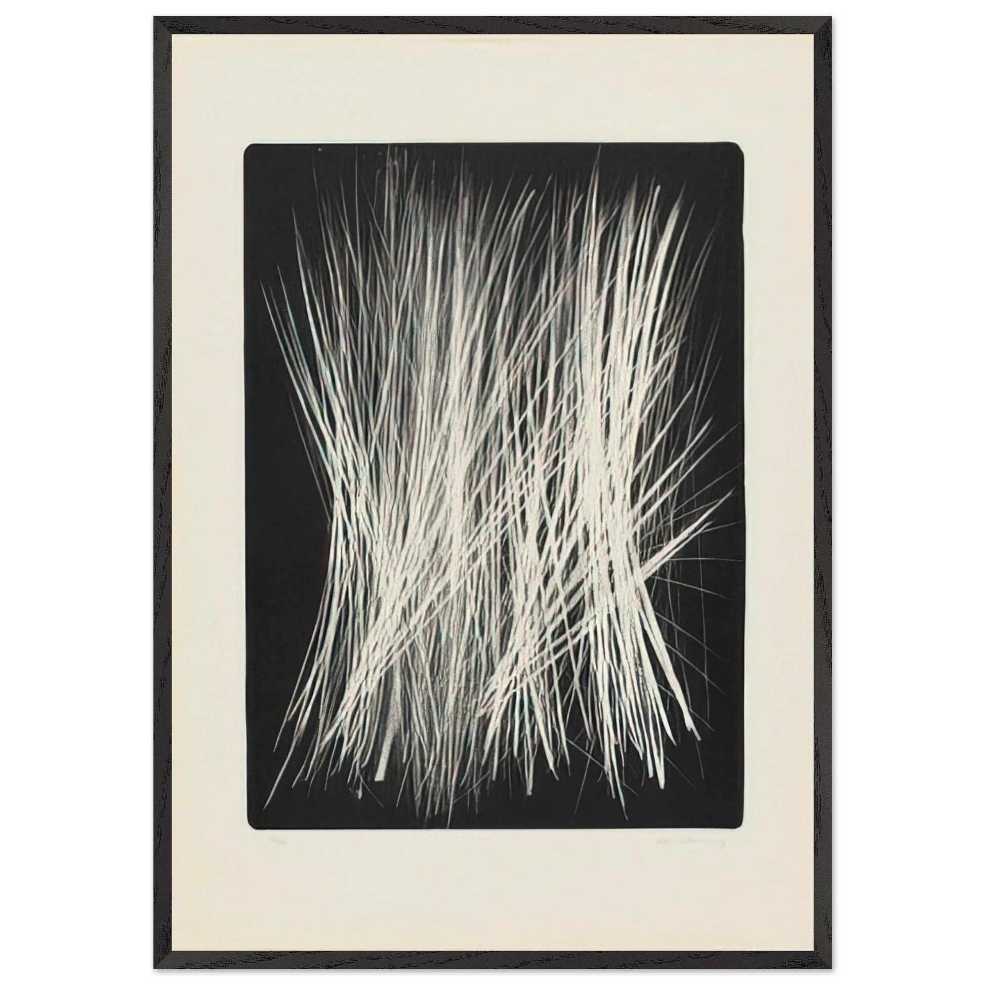 Untitled L 102 - 1963 - Hans Hartung Framed Art Print – Black Wooden Frame - Default Title - -Framed Art Print