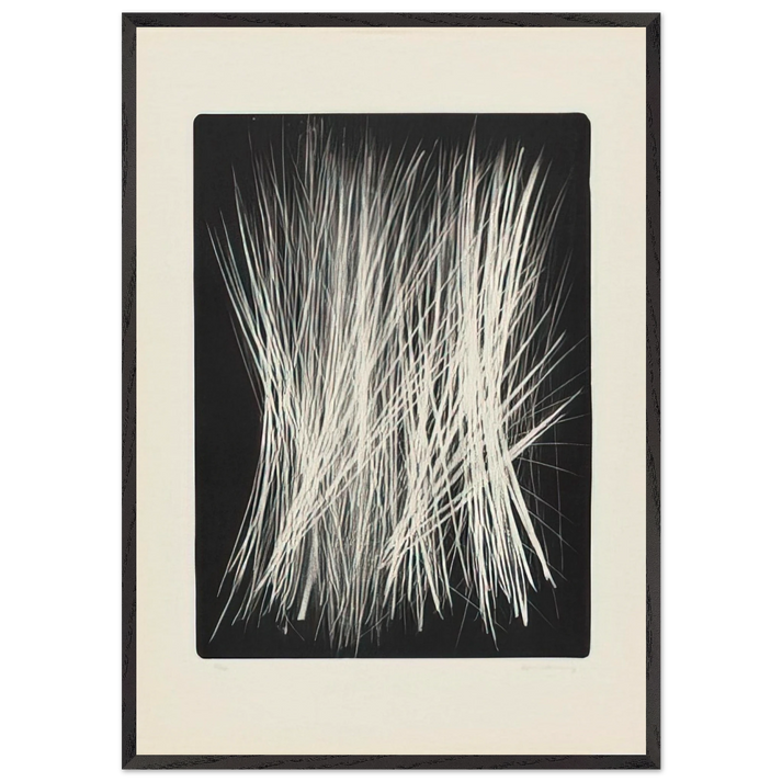 Untitled L 102 - 1963 - Hans Hartung 70x100 cm / 28x40 inches Framed Art Print – Black Wooden Frame