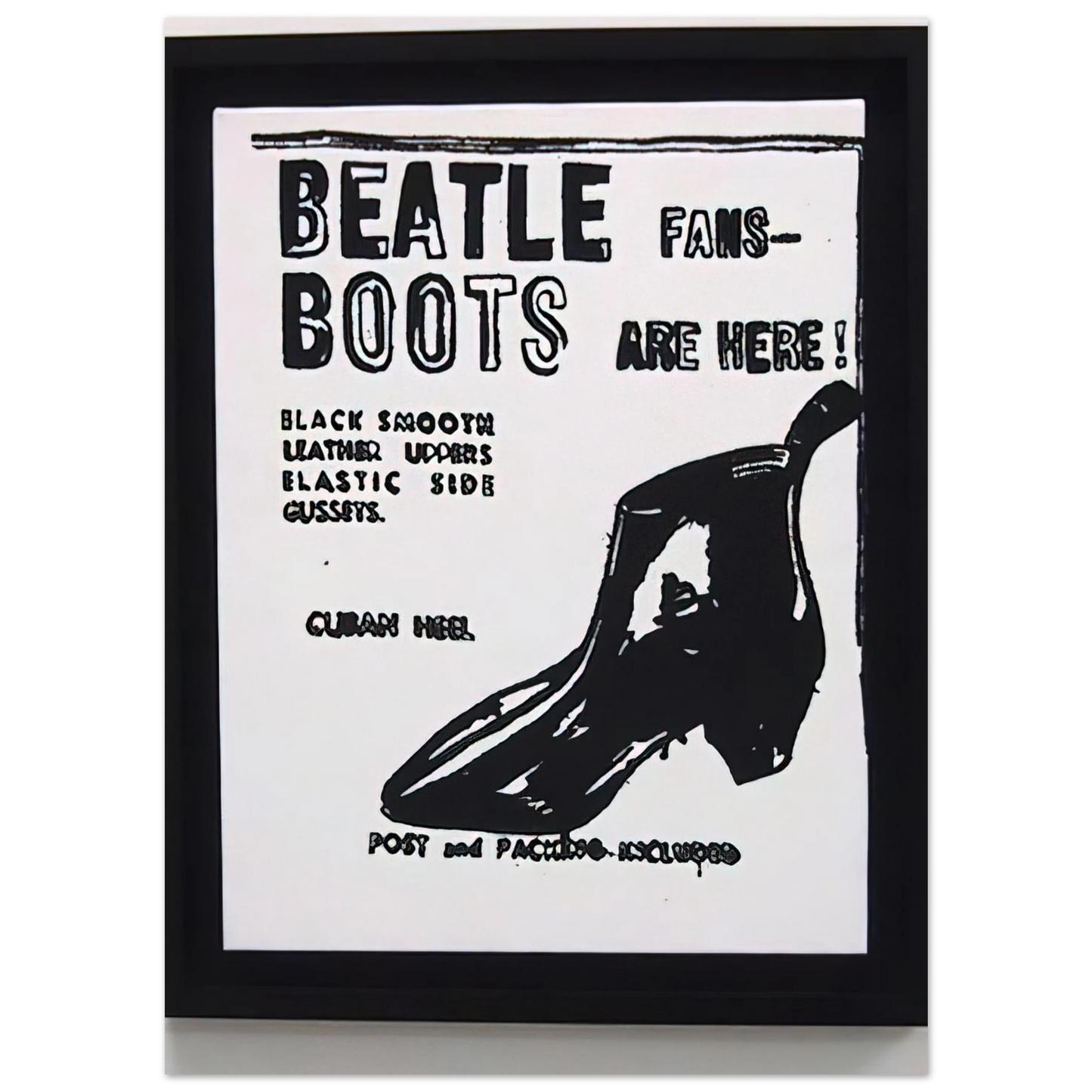Andy Warhol - Beatle Boots Fine Art Poster - 75x100 cm / 30x40 inches