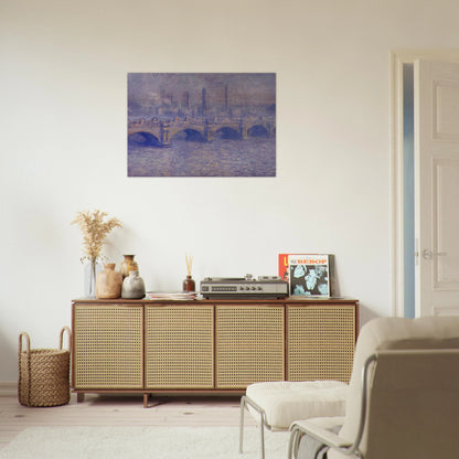 Waterloo Bridge, Sunlight Effect - claude monet Brushed Aluminum Print - 70x100 cm / 28x40 inches | claude monet Aluminum Print | claude monet Prints
