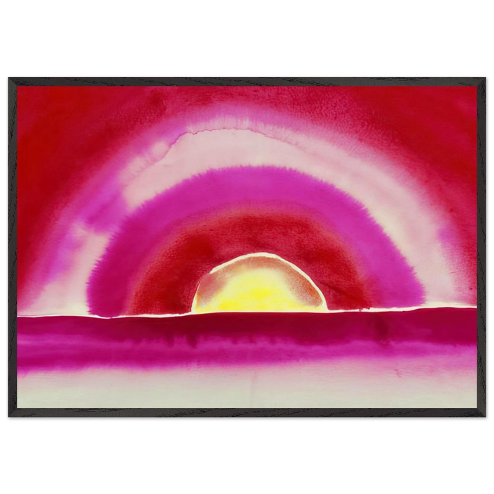Sunrise N2 - Georgia OKeeffe 70x100 cm / 28x40 inches Framed Art Print – Black Wooden Frame
