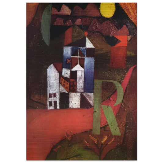 VILLA R 1919 - Paul Klee Brushed Aluminum Print - 70x100 cm / 28x40 inches | Paul Klee Aluminum Print | Paul Klee Prints