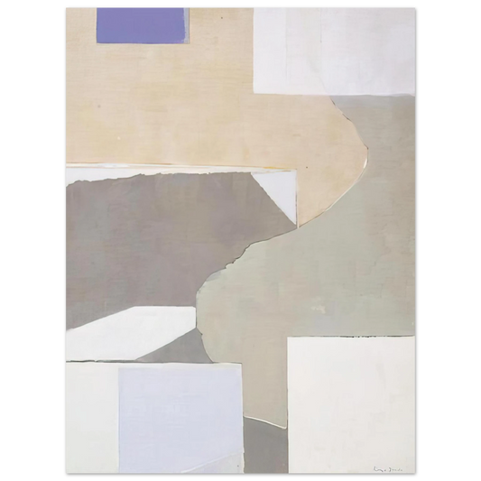 Kenzo Okada - White and Brown - 1972 Fine Art Poster - Default Title