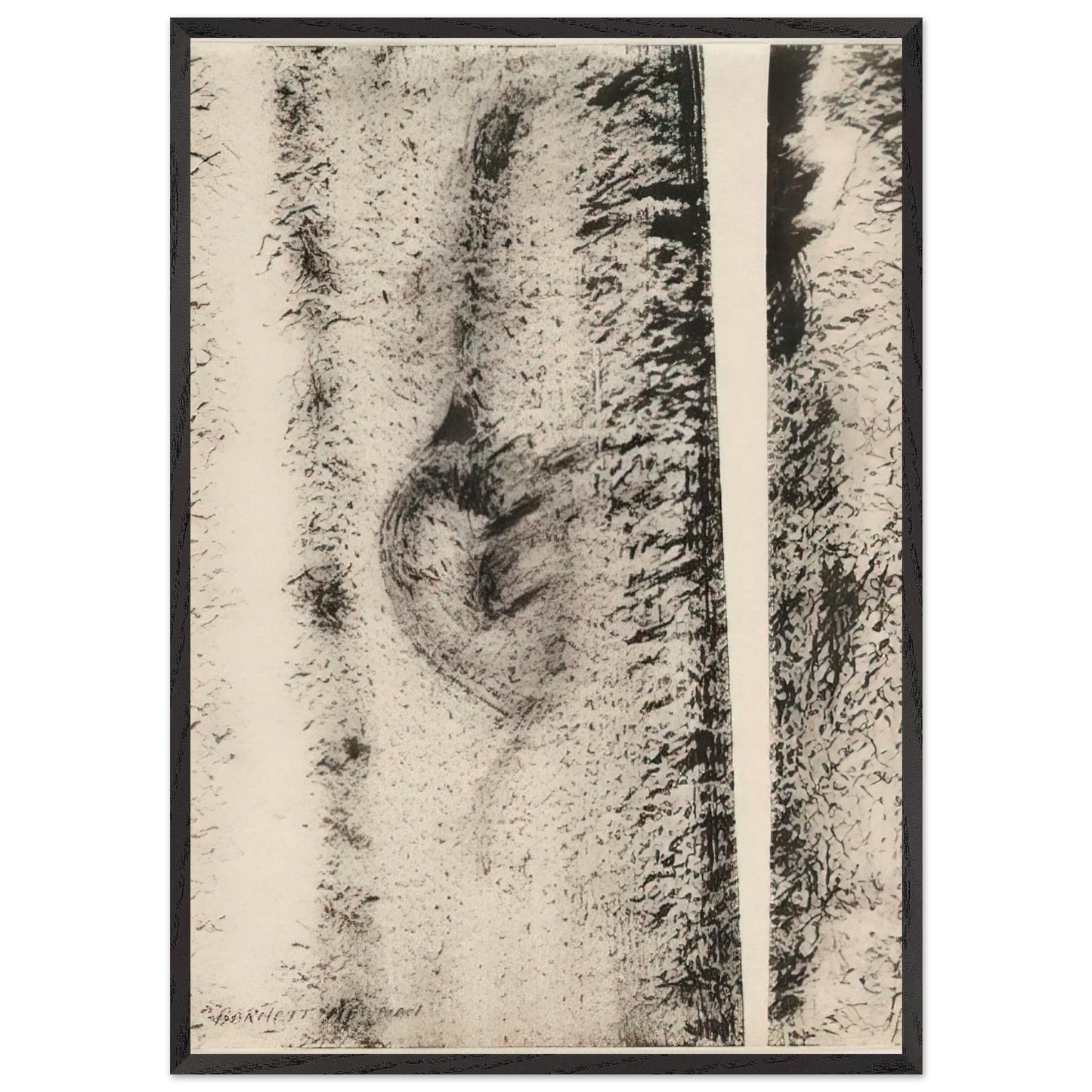 Untitled N3 - Barnett Newman Framed Art Print – Black Wooden Frame - Default Title - -Framed Art Print