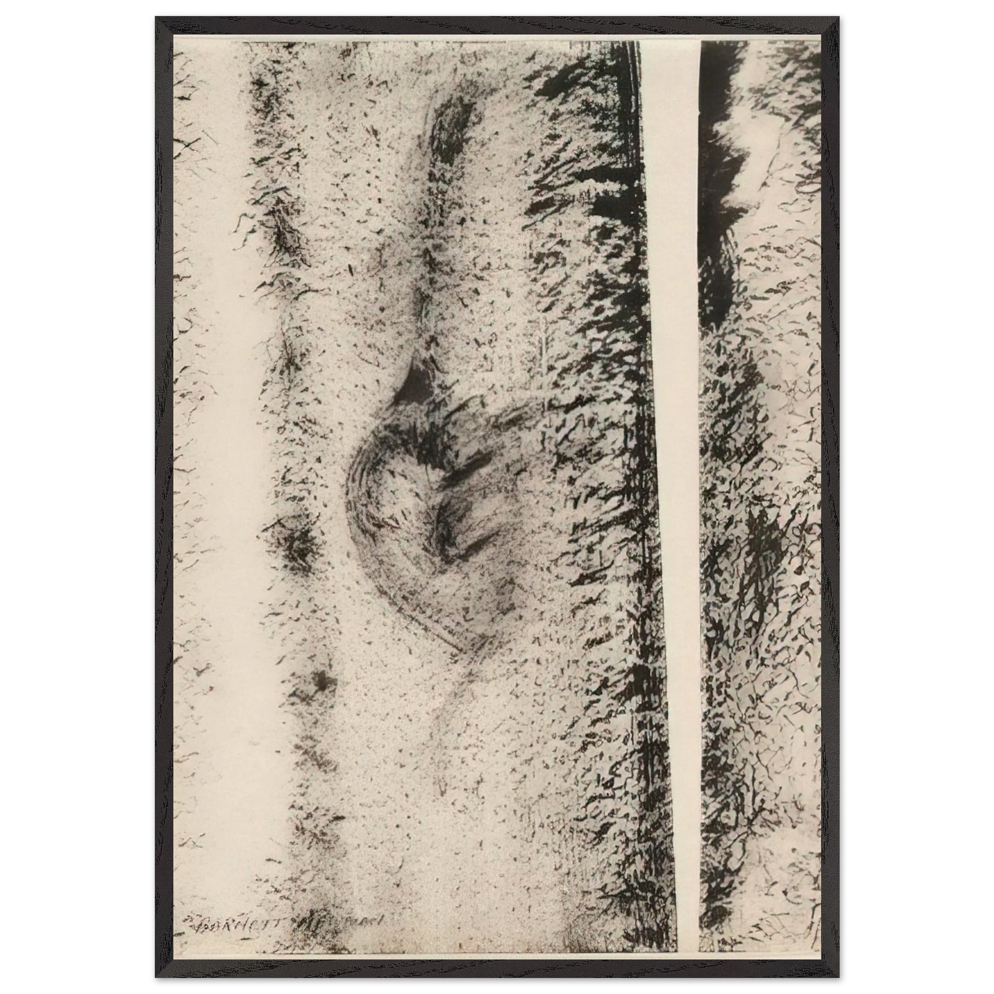 Untitled N3 - Barnett Newman Framed Art Print – Black Wooden Frame - Default Title - -Framed Art Print