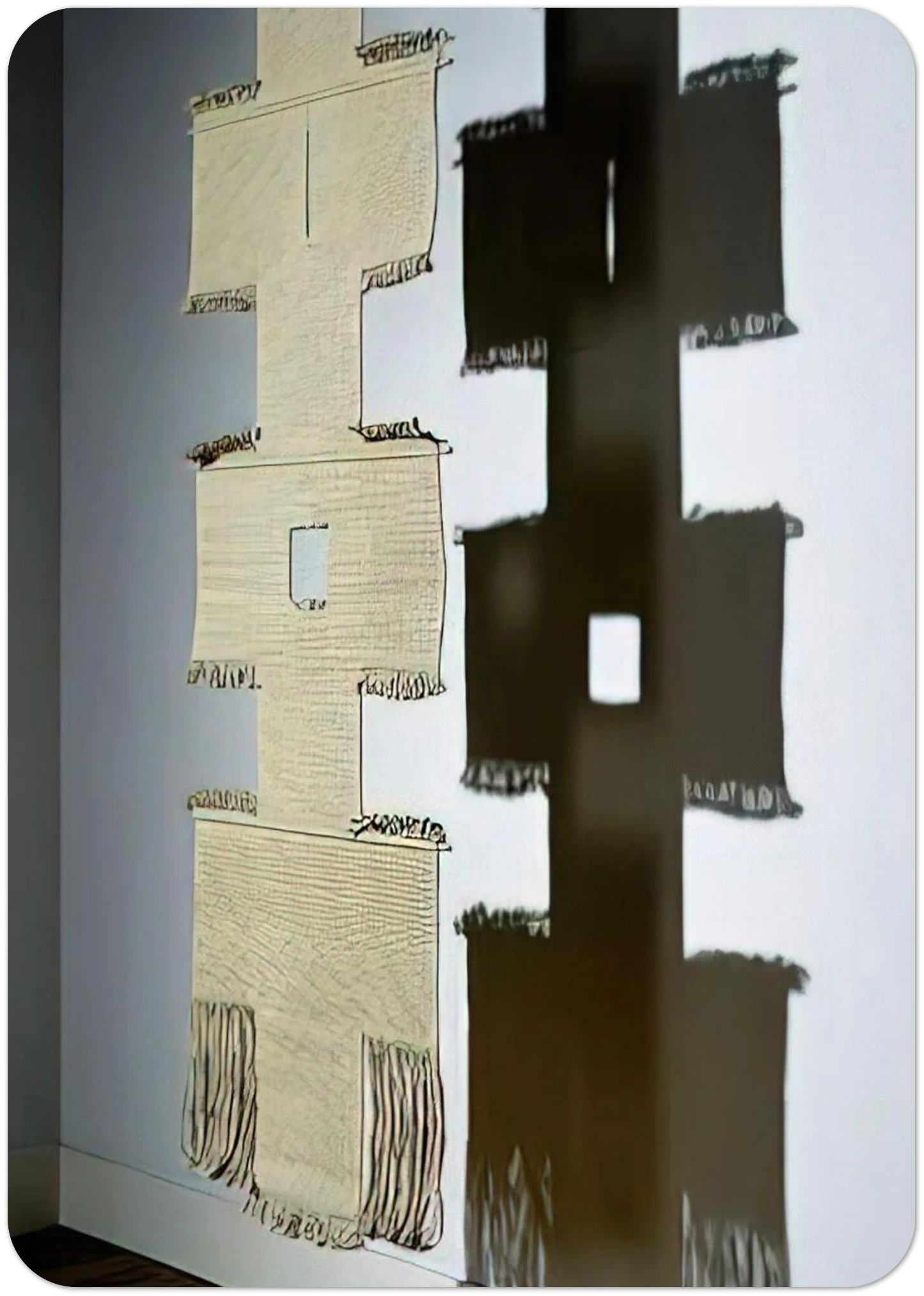 PATH II 1966 By Lenore Tawney Pack of 10 Post Cards | Lenore Tawney Post Cards | A6 (10.5 x 14.8 cm) - 4.1 x 5.8 inches