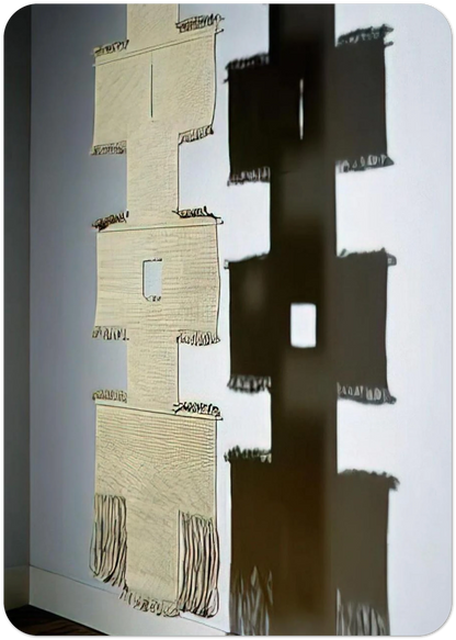 PATH II 1966 By Lenore Tawney Pack of 10 Post Cards | Lenore Tawney Post Cards | A6 (10.5 x 14.8 cm) - 4.1 x 5.8 inches