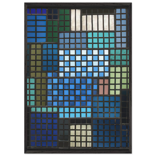 PARK 1924 - Josef Albers Framed Art Print – Black Wooden Frame - Default Title - -Framed Art Print