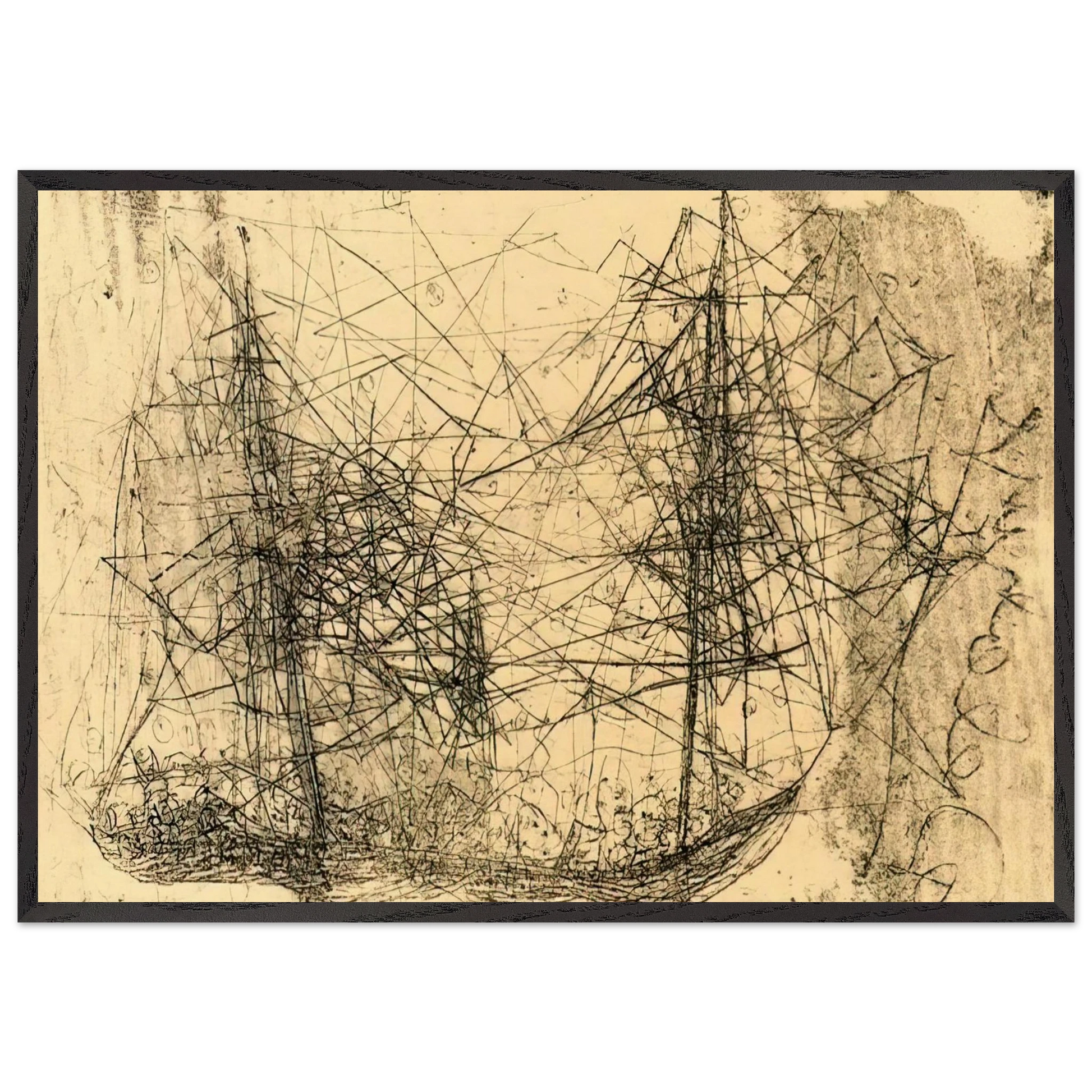 Barco - Art Informel - Wols Framed Art Print – Black Wooden Frame - Default Title - -Framed Art Print