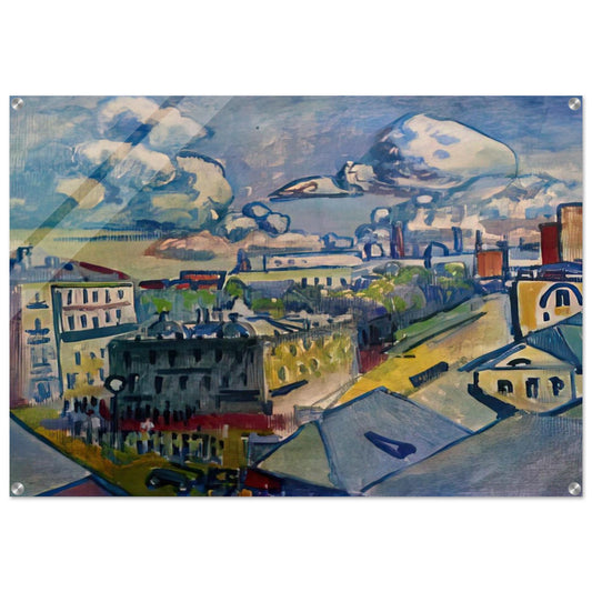 MOSCOW ZUBOVSKAYA SQUARE STUDY 1916 - Wassily Kandinsky Acrylic Print - 70x100 cm / 28x40″ inches
