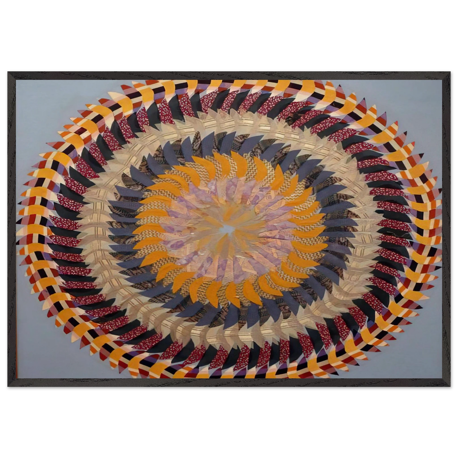 Golden Pinwheel - 1979 - Miriam Schapiro Framed Art Print – Black Wooden Frame - Default Title - -Framed Art Print