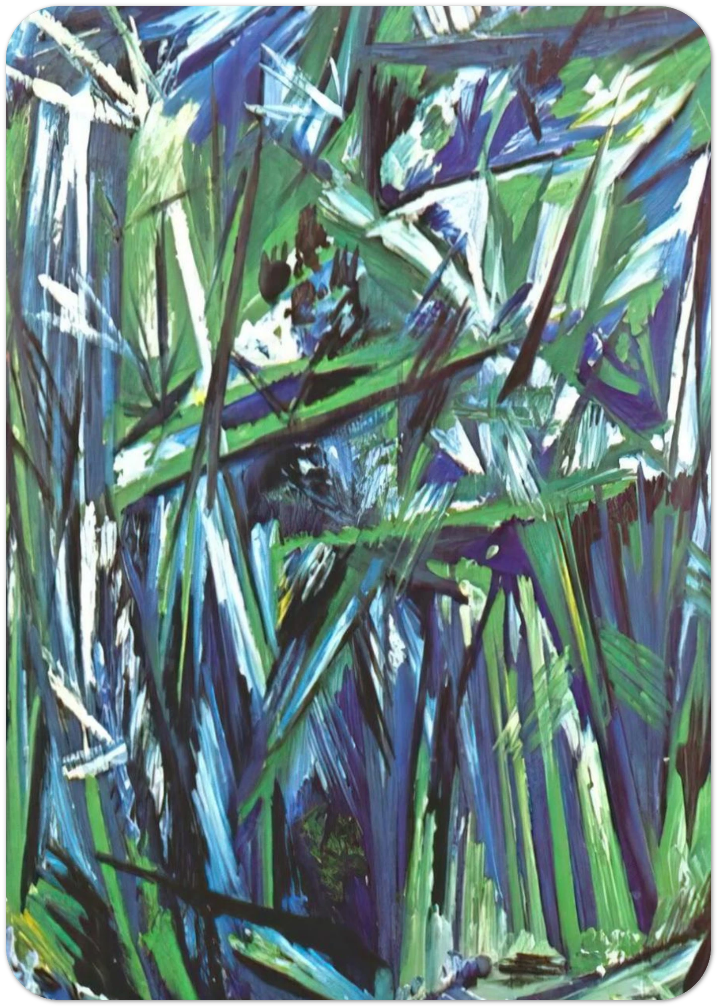 Green Forest - 1911 By Natalia Goncharova Pack of 10 Post Cards | Natalia Goncharova Post Cards | A6 (10.5 x 14.8 cm) - 4.1 x 5.8 inches