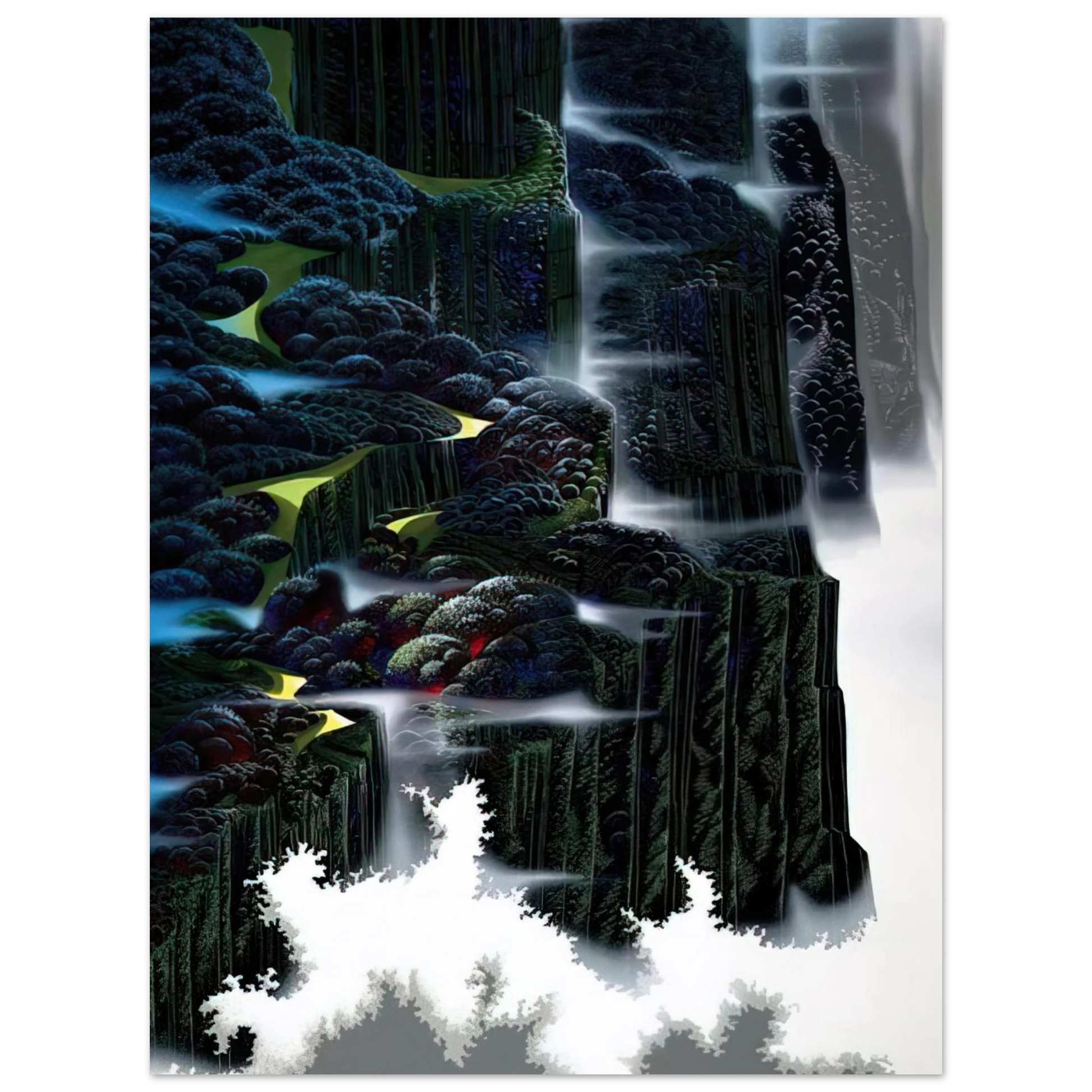 Eyvind Earle - Sea Cliffs Rising Fine Art Poster - Default Title