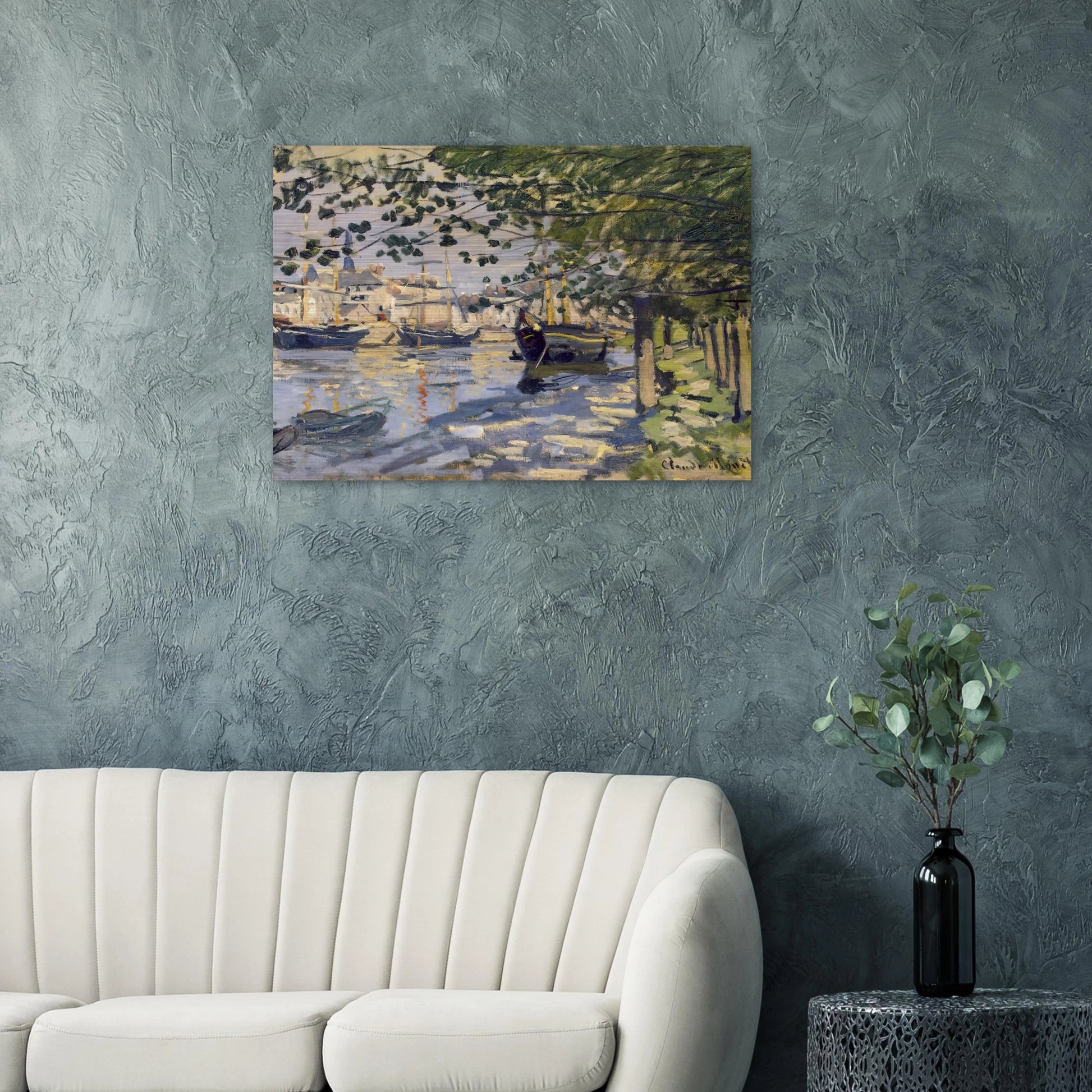 Seine at Rouen - claude monet Brushed Aluminum Print - 70x100 cm / 28x40 inches | claude monet Aluminum Print | claude monet Prints